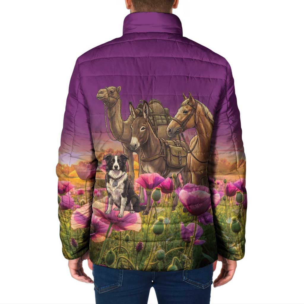 ANZAC Day Padded Jacket Lest We Forget The Animals Of War