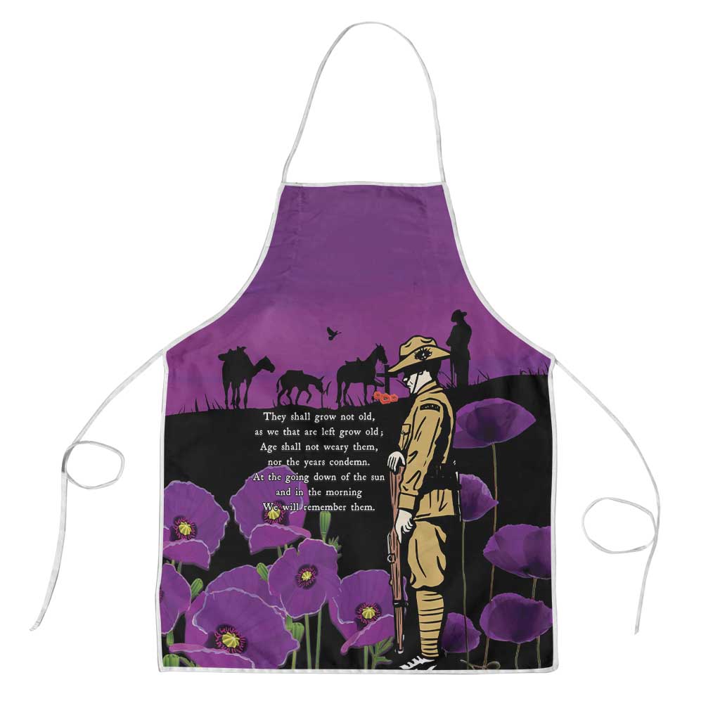ANZAC Soldier and War Animals Apron We Will Remember Them