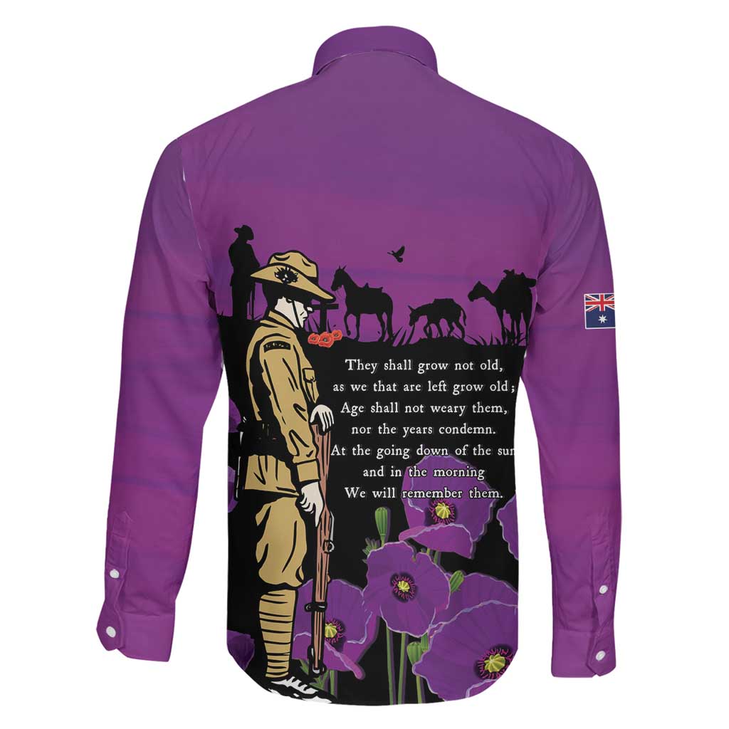 ANZAC Soldier and War Animals Family Matching Off The Shoulder Long Sleeve Dress and Hawaiian Shirt We Will Remember Them LT15 - Polynesian Pride