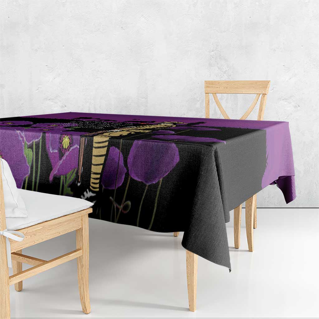 ANZAC Soldier and War Animals Tablecloth We Will Remember Them