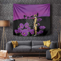 ANZAC Soldier and War Animals Tapestry We Will Remember Them