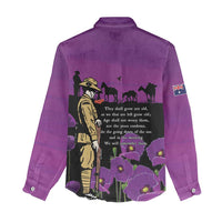 ANZAC Soldier and War Animals Women Casual Shirt We Will Remember Them LT15 - Polynesian Pride