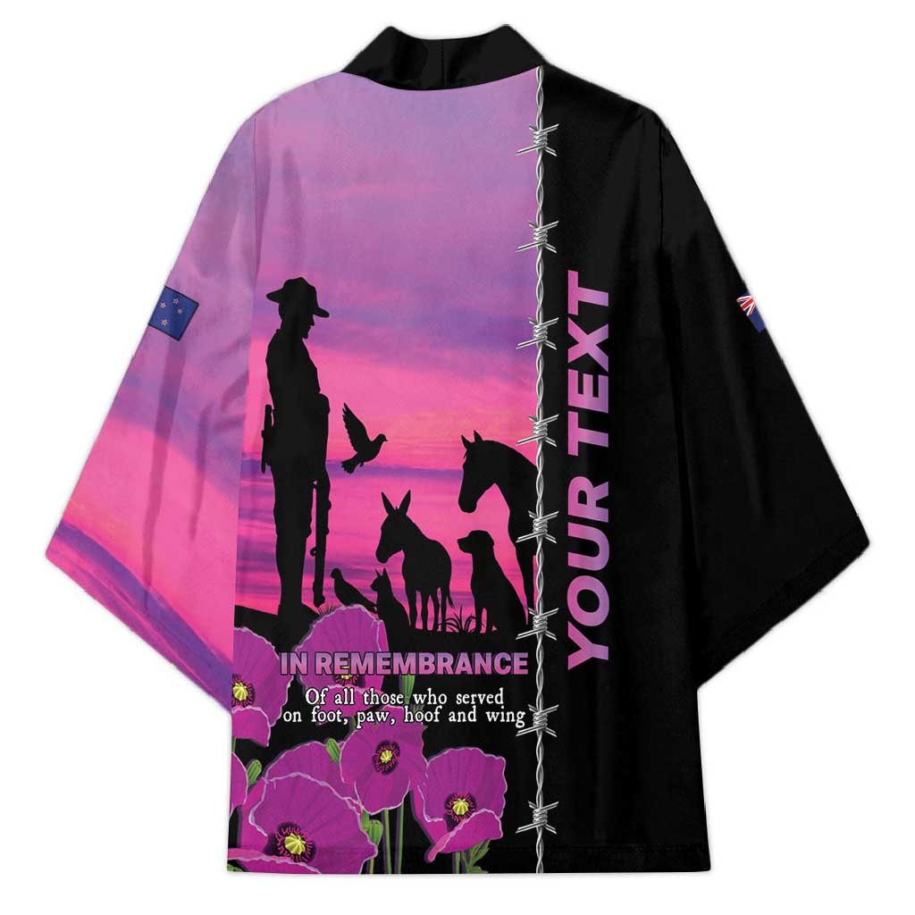Personalised ANZAC War Animals Kimono Lest We Forget Memorial LT15 - Polynesian Pride