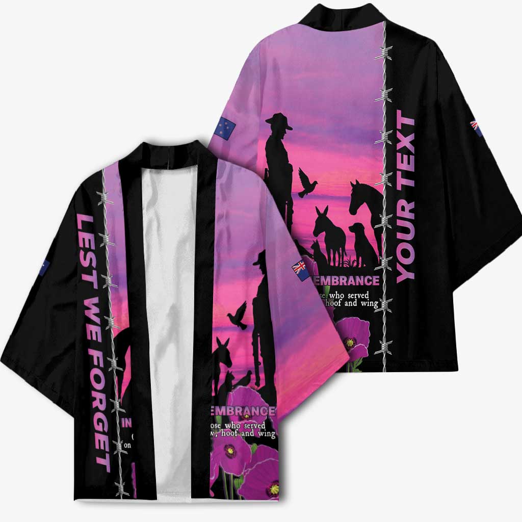 Personalised ANZAC War Animals Kimono Lest We Forget Memorial LT15 - Polynesian Pride