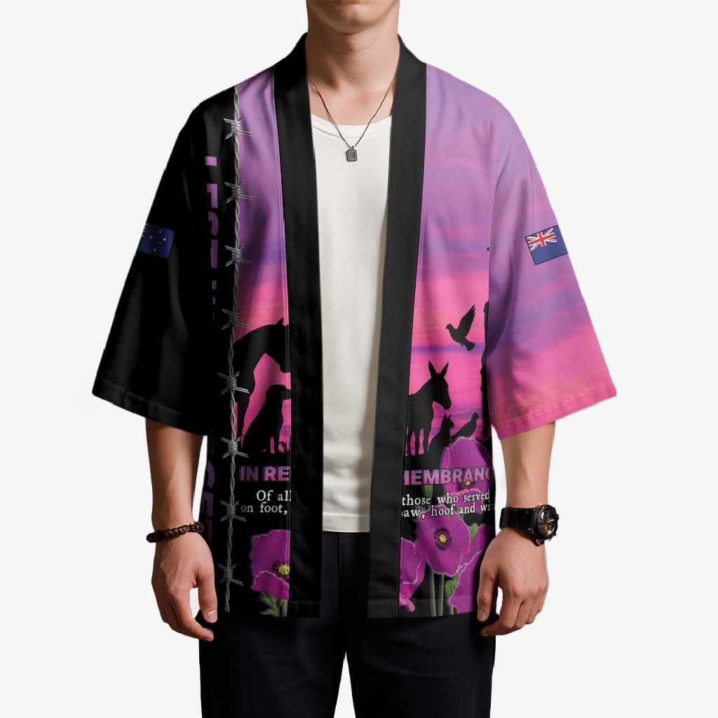Personalised ANZAC War Animals Kimono Lest We Forget Memorial LT15 - Polynesian Pride
