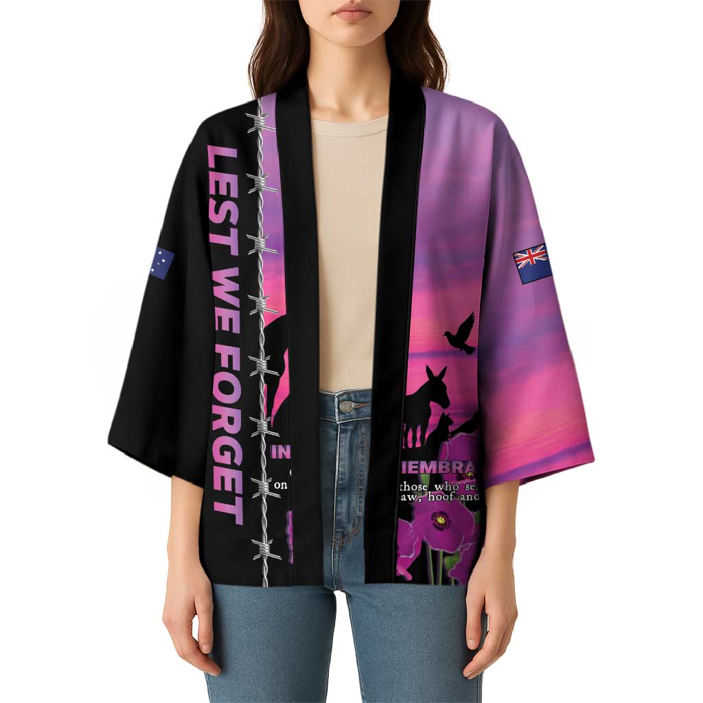 Personalised ANZAC War Animals Kimono Lest We Forget Memorial LT15 - Polynesian Pride