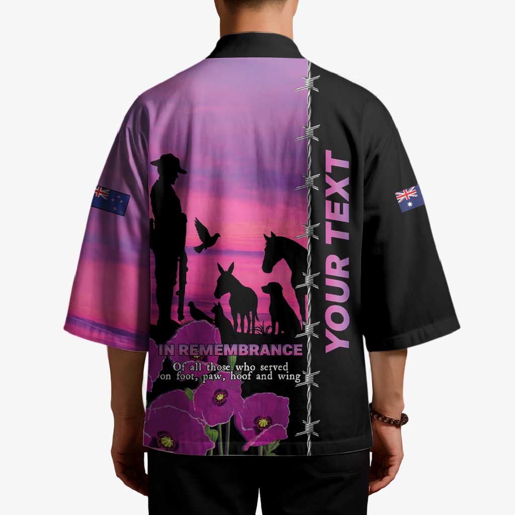 Personalised ANZAC War Animals Kimono Lest We Forget Memorial LT15 - Polynesian Pride