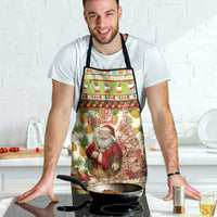 Hawaiian Santa Aloha Pineapple Christmas Apron Mele Kalikimaka - Polynesian Pride
