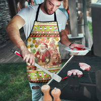 Hawaiian Santa Aloha Pineapple Christmas Apron Mele Kalikimaka - Polynesian Pride