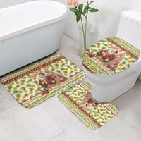 Hawaiian Santa Aloha Pineapple Christmas Bathroom Set Mele Kalikimaka - Polynesian Pride