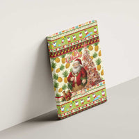 Hawaiian Santa Aloha Pineapple Christmas Canvas Wall Art Mele Kalikimaka - Polynesian Pride