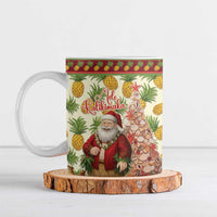 Hawaiian Santa Aloha Pineapple Christmas Ceramic Mug Mele Kalikimaka - Polynesian Pride