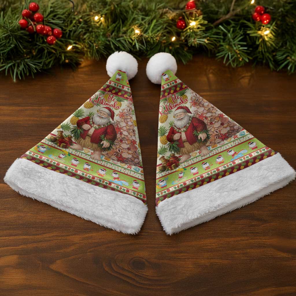 Hawaiian Santa Aloha Pineapple Christmas Santa Hat Mele Kalikimaka - Polynesian Pride
