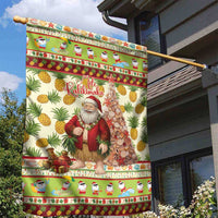 Hawaiian Santa Aloha Pineapple Christmas Garden Flag Mele Kalikimaka - Polynesian Pride