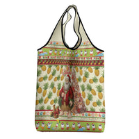 Hawaiian Santa Aloha Pineapple Christmas Grocery Bag Mele Kalikimaka - Polynesian Pride