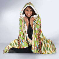 Hawaiian Santa Aloha Pineapple Christmas Hooded Blanket Mele Kalikimaka - Polynesian Pride