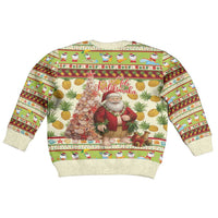 Hawaiian Santa Aloha Pineapple Christmas Kid Ugly Christmas Sweater Mele Kalikimaka - Polynesian Pride
