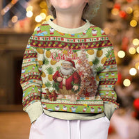 Hawaiian Santa Aloha Pineapple Christmas Kid Ugly Christmas Sweater Mele Kalikimaka - Polynesian Pride