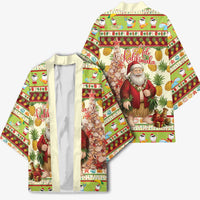Hawaiian Santa Aloha Pineapple Christmas Kimono Mele Kalikimaka - Polynesian Pride