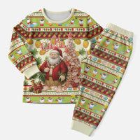 Hawaiian Santa Aloha Pineapple Christmas Pajama Set Mele Kalikimaka - Polynesian Pride