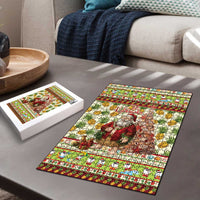 Hawaiian Santa Aloha Pineapple Christmas Puzzle Mele Kalikimaka - Polynesian Pride