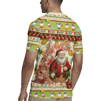 Hawaiian Santa Aloha Pineapple Christmas Rugby Jersey Mele Kalikimaka - Polynesian Pride