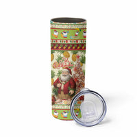 Hawaiian Santa Aloha Pineapple Christmas Skinny Tumbler Mele Kalikimaka - Polynesian Pride