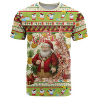 Hawaiian Santa Aloha Pineapple Christmas T Shirt Mele Kalikimaka - Polynesian Pride