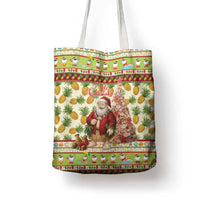 Hawaiian Santa Aloha Pineapple Christmas Tote Bag Mele Kalikimaka - Polynesian Pride