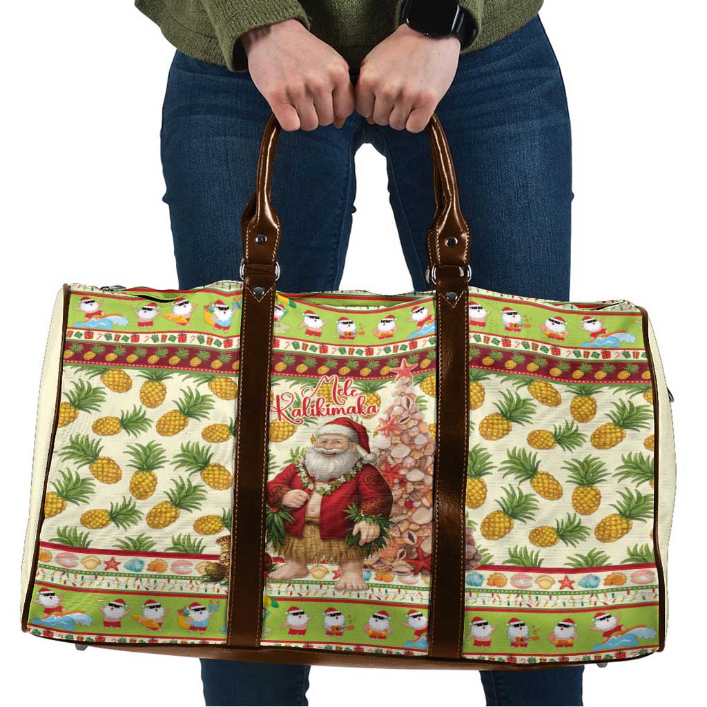 Hawaiian Santa Aloha Pineapple Christmas Travel Bag Mele Kalikimaka - Polynesian Pride