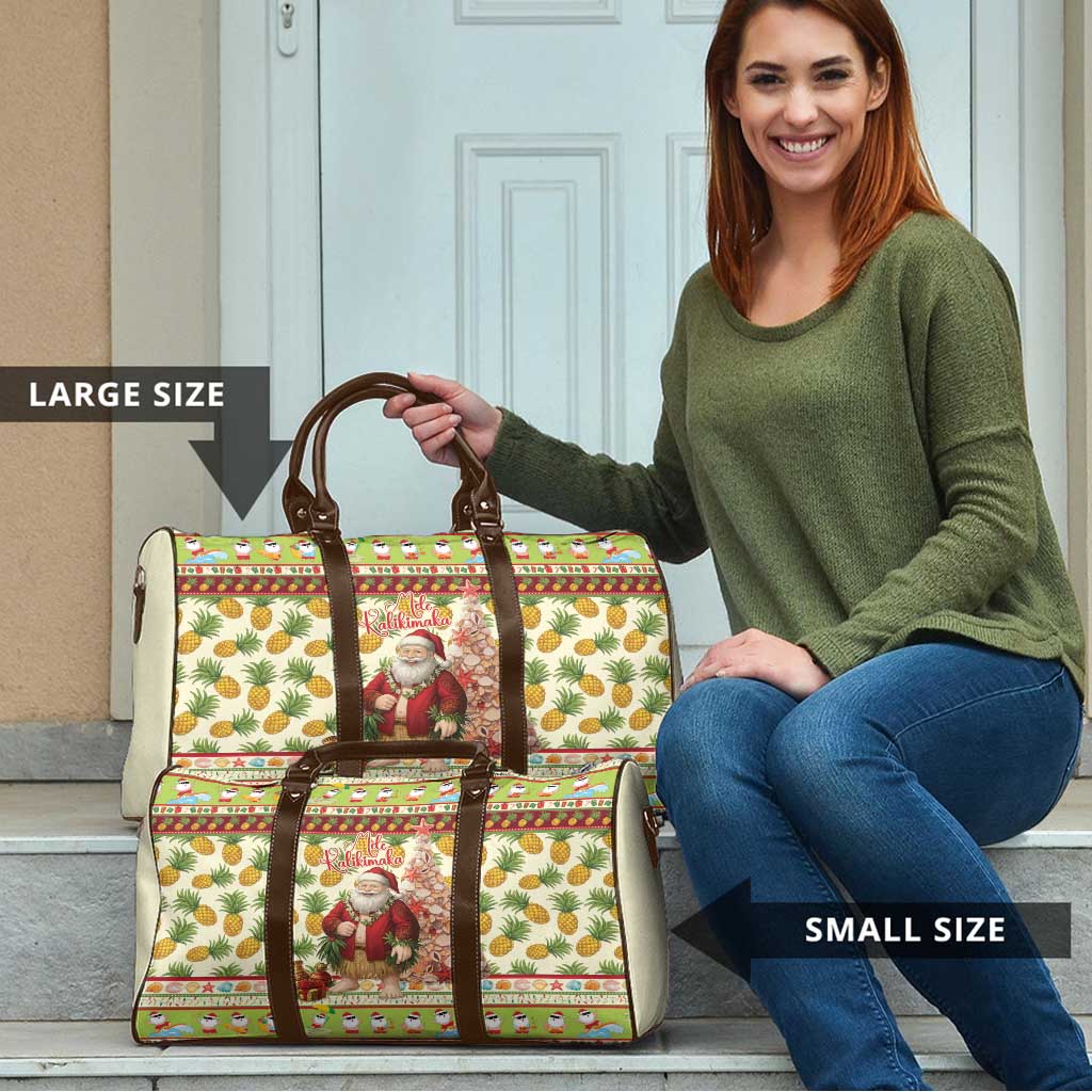 Hawaiian Santa Aloha Pineapple Christmas Travel Bag Mele Kalikimaka - Polynesian Pride