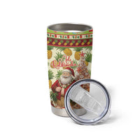 Hawaiian Santa Aloha Pineapple Christmas Tumbler Cup Mele Kalikimaka - Polynesian Pride