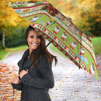 Hawaiian Santa Aloha Pineapple Christmas Umbrella Mele Kalikimaka - Polynesian Pride