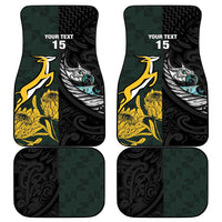 New Zealand and South Africa Rugby Car Mats Silver Fern With Springboks