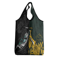 New Zealand and South Africa Rugby Grocery Bag Silver Fern With Springboks