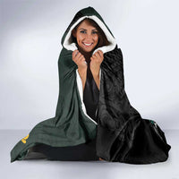 New Zealand and South Africa Rugby Hooded Blanket Silver Fern With Springboks