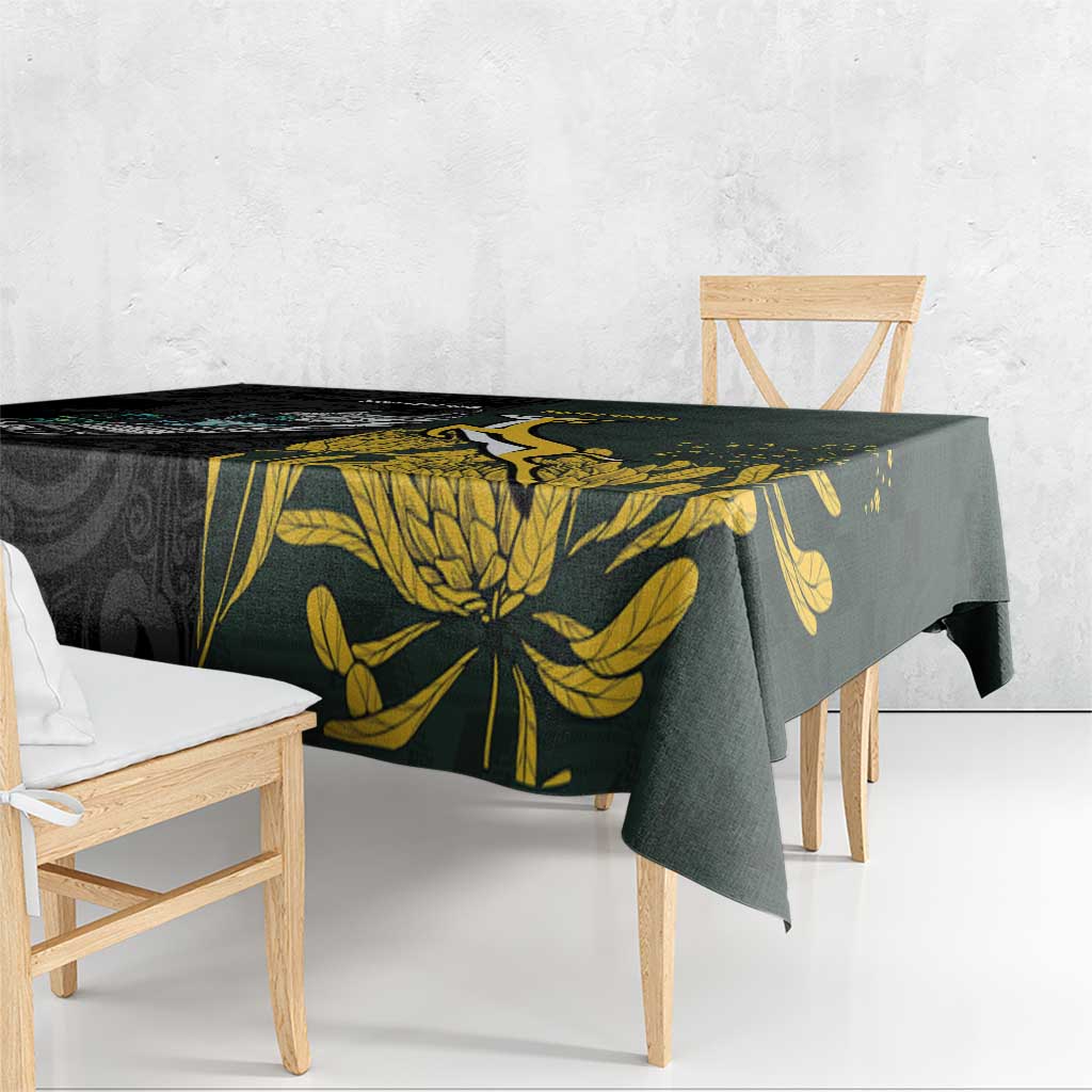 New Zealand and South Africa Rugby Tablecloth Silver Fern With Springboks