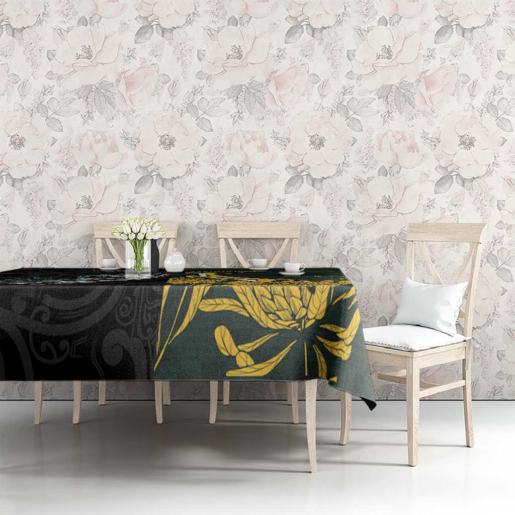 New Zealand and South Africa Rugby Tablecloth Silver Fern With Springboks