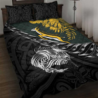 New Zealand and South Africa Rugby Quilt Bed Set Maori Kiwi With Springboks