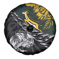 New Zealand and South Africa Rugby Spare Tire Cover Maori Kiwi With Springboks