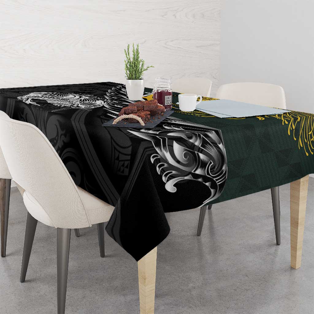 New Zealand and South Africa Rugby Tablecloth Maori Kiwi With Springboks