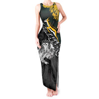 New Zealand and South Africa Rugby Personalised Tank Maxi Dress Maori Kiwi With Springboks