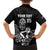 New Zealand Silver Fern Rugby Custom Family Matching Off Shoulder Maxi Dress and Hawaiian Shirt Maori Tiki Black Version
