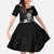 New Zealand Silver Fern Rugby Custom Family Matching Off Shoulder Maxi Dress and Hawaiian Shirt Maori Tiki Black Version