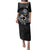 New Zealand Silver Fern Rugby Custom Family Matching Puletasi and Hawaiian Shirt Maori Tiki Black Version