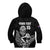 New Zealand Silver Fern Rugby Custom Kid Hoodie Maori Tiki Black Version