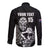 New Zealand Silver Fern Rugby Custom Long Sleeve Button Shirt Maori Tiki Black Version