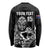 New Zealand Silver Fern Rugby Custom Long Sleeve Shirt Maori Tiki Black Version