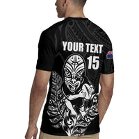 New Zealand Silver Fern Rugby Custom Rugby Jersey Maori Tiki Black Version
