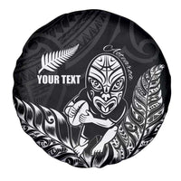 New Zealand Silver Fern Rugby Custom Spare Tire Cover Maori Tiki Black Version